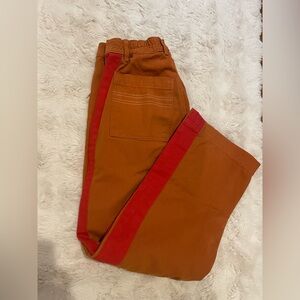 Big Bud Press Orange Western Pants red stripe sz small